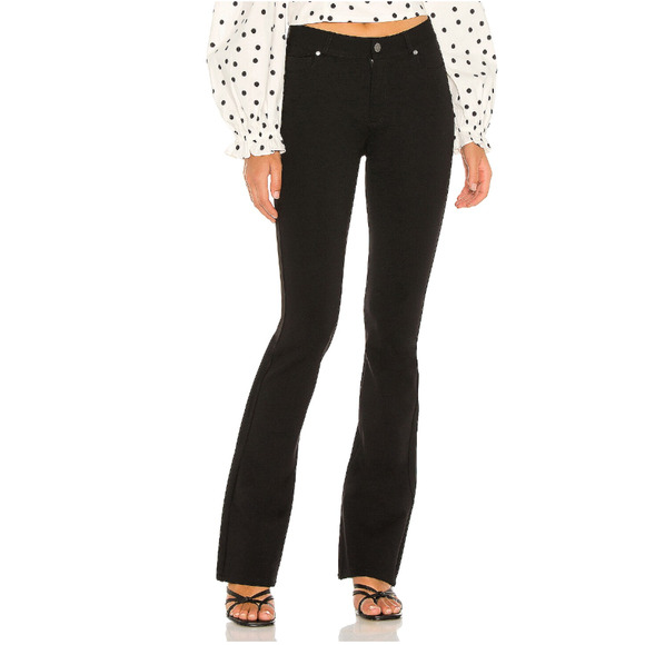 PAIGE DENIM NWT High Rise Manhattan Boot Ponte Pant in Black // 00 - Picture 1 of 13